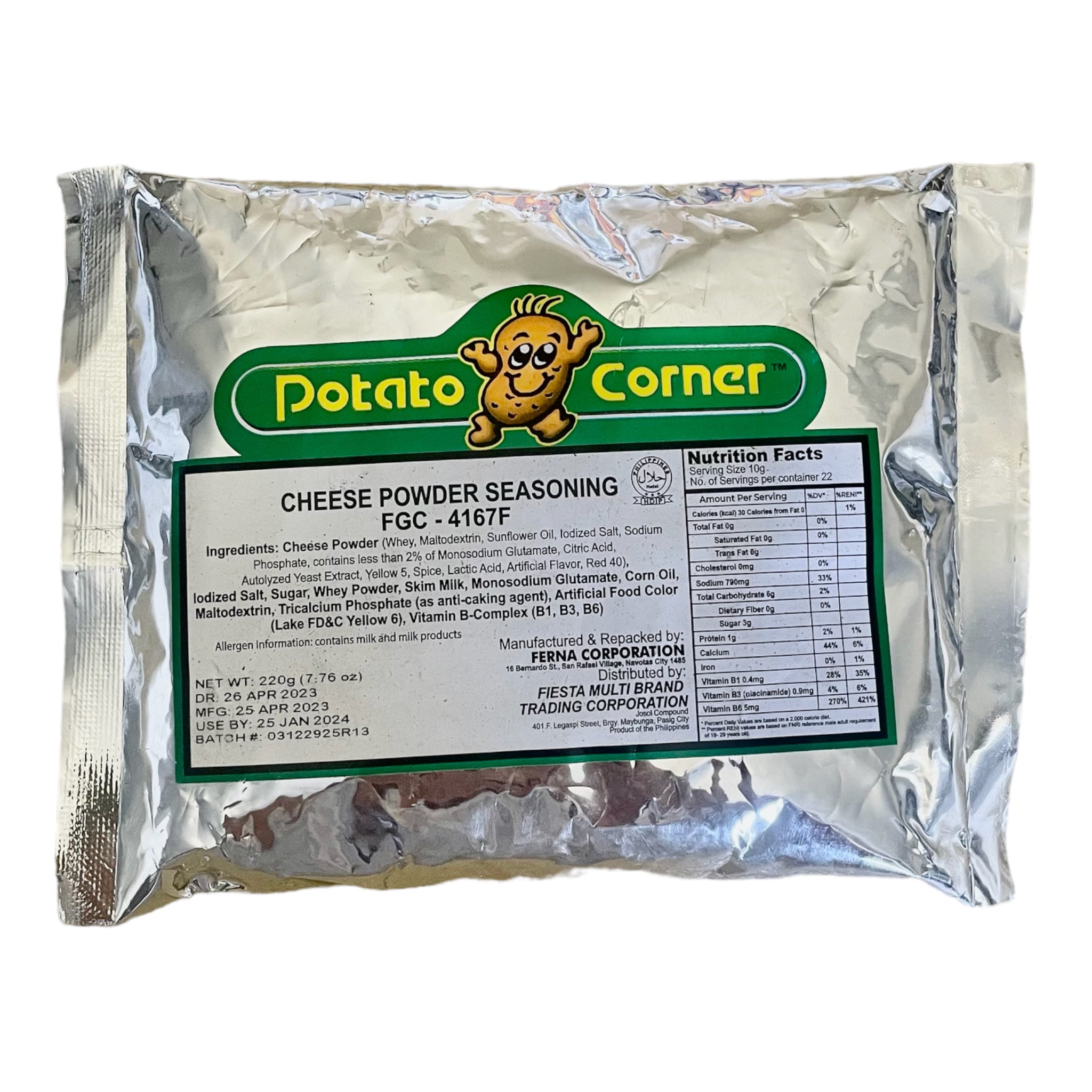 Potato Corner - Sour Cream and Onion Seasoning - 220 G