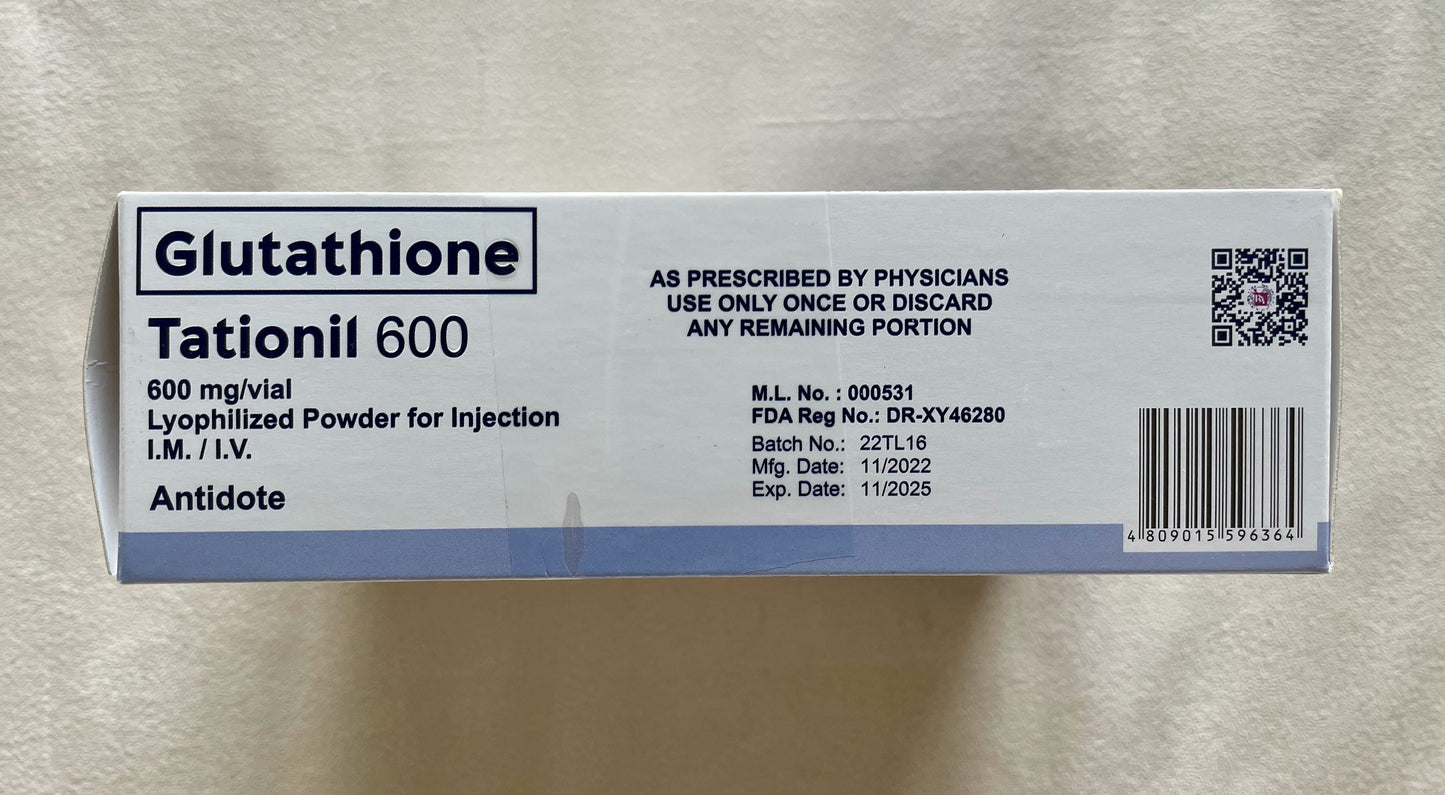 Tationil Glutathione 600mg | IV Therapy | Skin Whitening