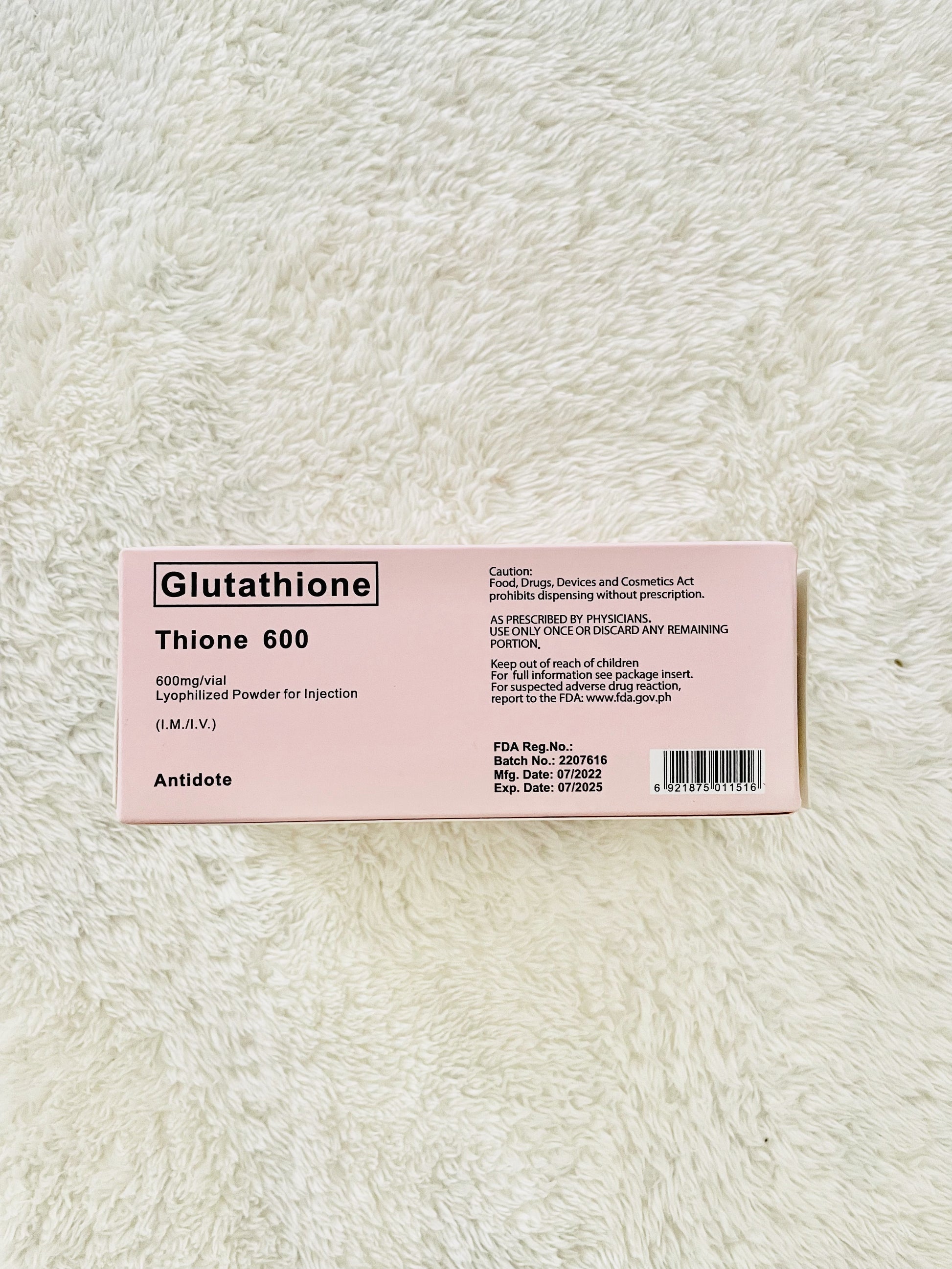 Thione | Glutathione 600mg | IV Therapy | Skin Whitening EXP 07/25 NGG Supply Co. Thione | Glutathione 600mg | IV Therapy | Skin Whitening EXP 07/25 NGG Supply Co.