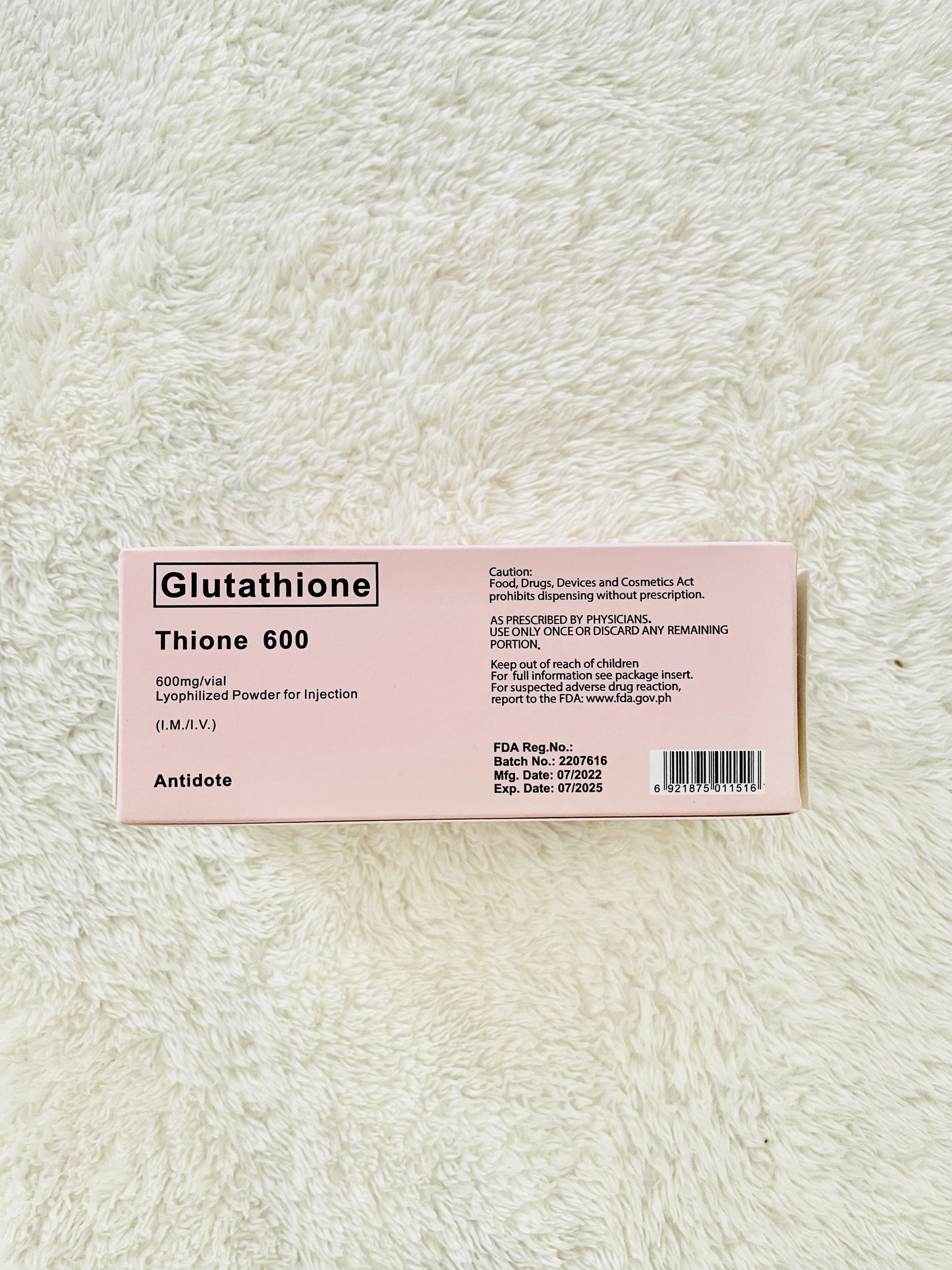 Thione | Glutathione 600mg | IV Therapy | Skin Whitening