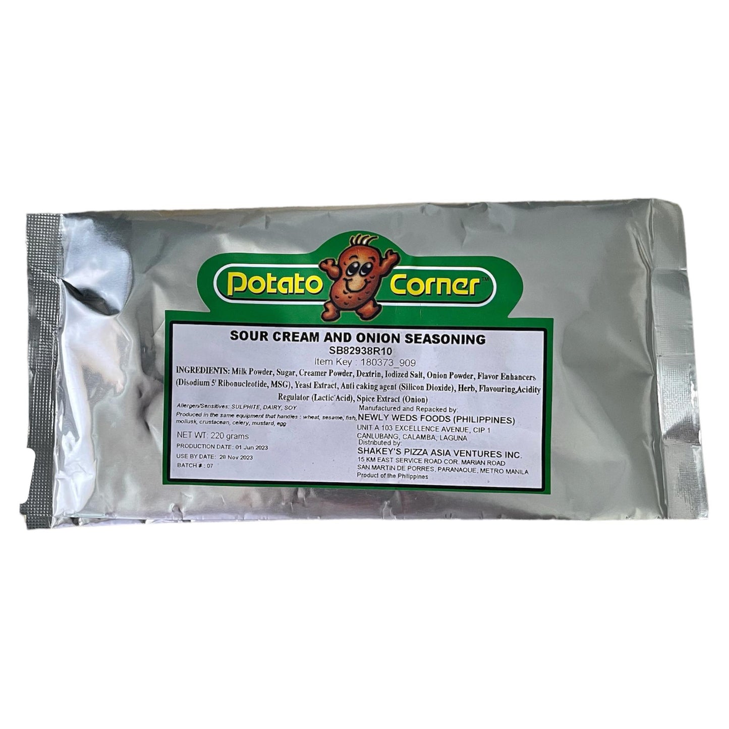 Potato Corner Sour Cream and Onion | Seasoning Powder 220GRAMS | Original | Authentic