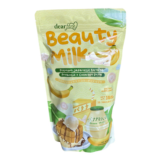 Beauty Milk by Dear Face | Premium Japanese Banana Probiotic + Collagen Drink