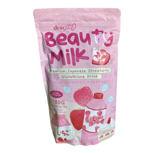 Beauty Milk by Dear Face | Premium Japanese Strawberry Glutathione Drink